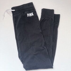 EUC Victorias Secret PINK Cotton High Waist Full Length Campus Jogger Size Small